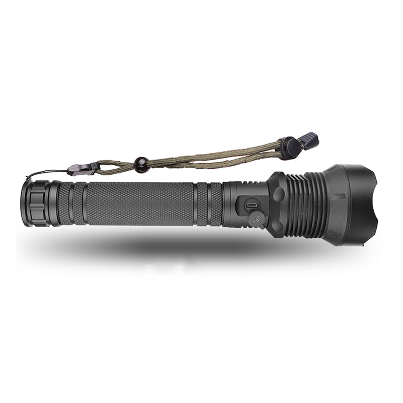  LED 3 Modes USB Rechargeable Telescopic Zoom LED Flashlight 18650/26650