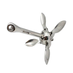 1.5kg/3.3lbs Marine Stainless Steel Umbrella-type Boat Folding Grapnel Anchor for Yachts and Ships