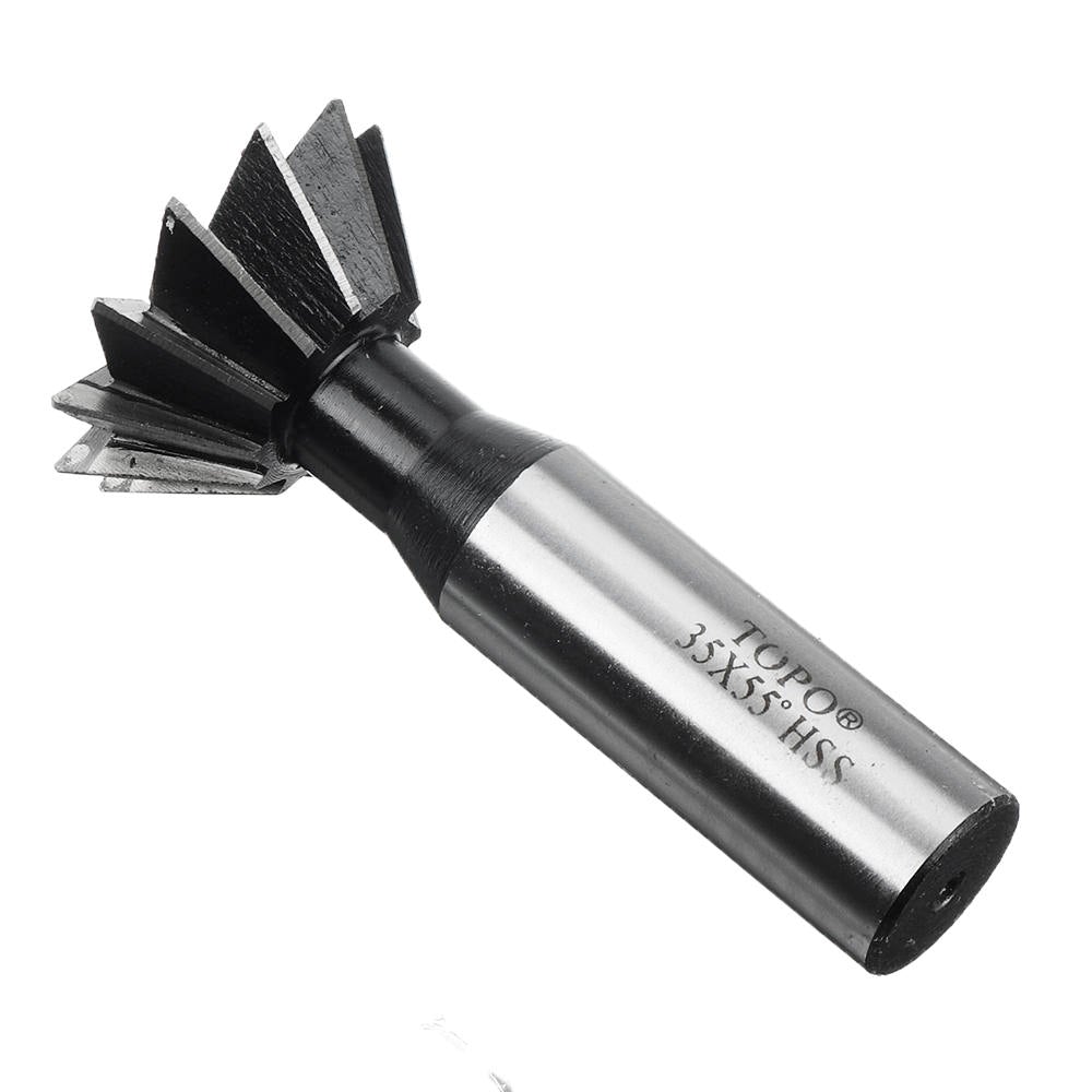 55 Degree 8-35mm Dovetail Groove HSS Straight Shank Slot Milling Cutter End Mill CNC Bit