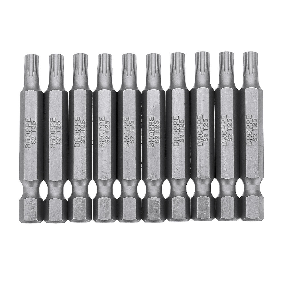 10Pcs Magnetic Torx Screwdriver Bits T5/T6/T7/T8/T9/T10/T15/T20/T25/T27/T30/T40 1/4 Inch Hex Shank Screwdriver Set for Bosch