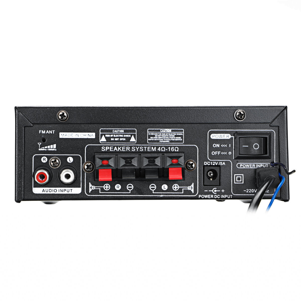 2x300W 110-220V Bluetooth Audio Power Amplifier EQ Stereo AMP Car Home 2CH AUX USB FM SD Hi-Fi Digital Radio