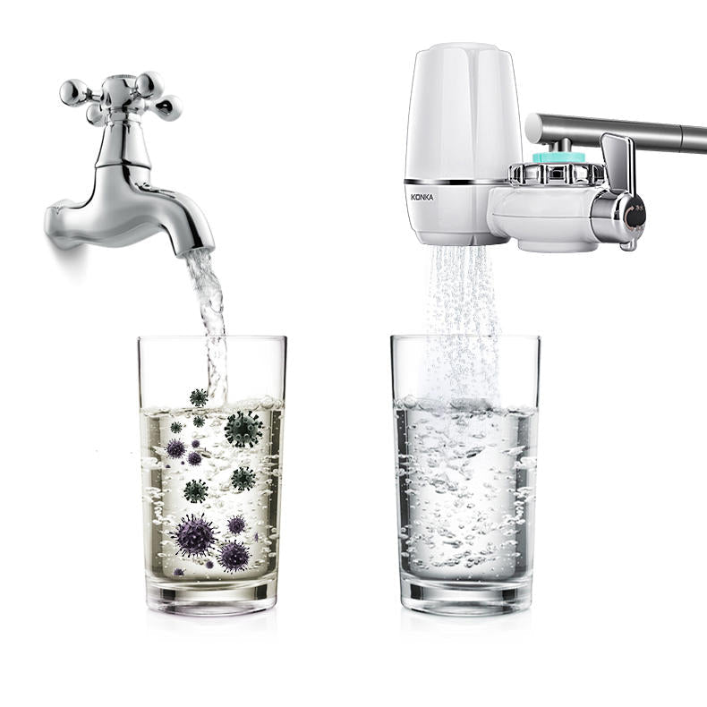Faucet Water Filter & Elements Washable Filtration Kitchen Basin Tap Purifier Fit Most Faucets