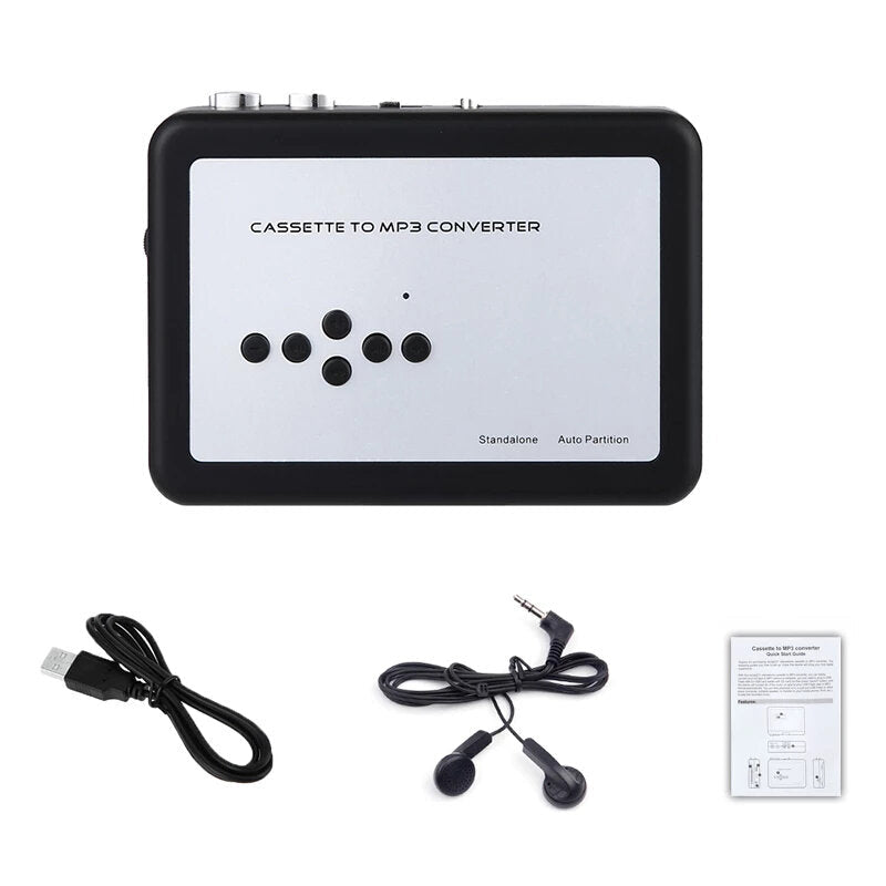 USB Cassette Tape Music Audio Player to MP3 Converter Adapter Capture Recorder Recording Into Flash Drive