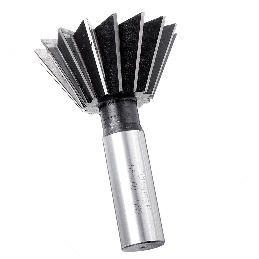 60 Degree 40-60mm HSS Straight Shank Dovetail Groove Slot Milling Cutter End Mill CNC Bit