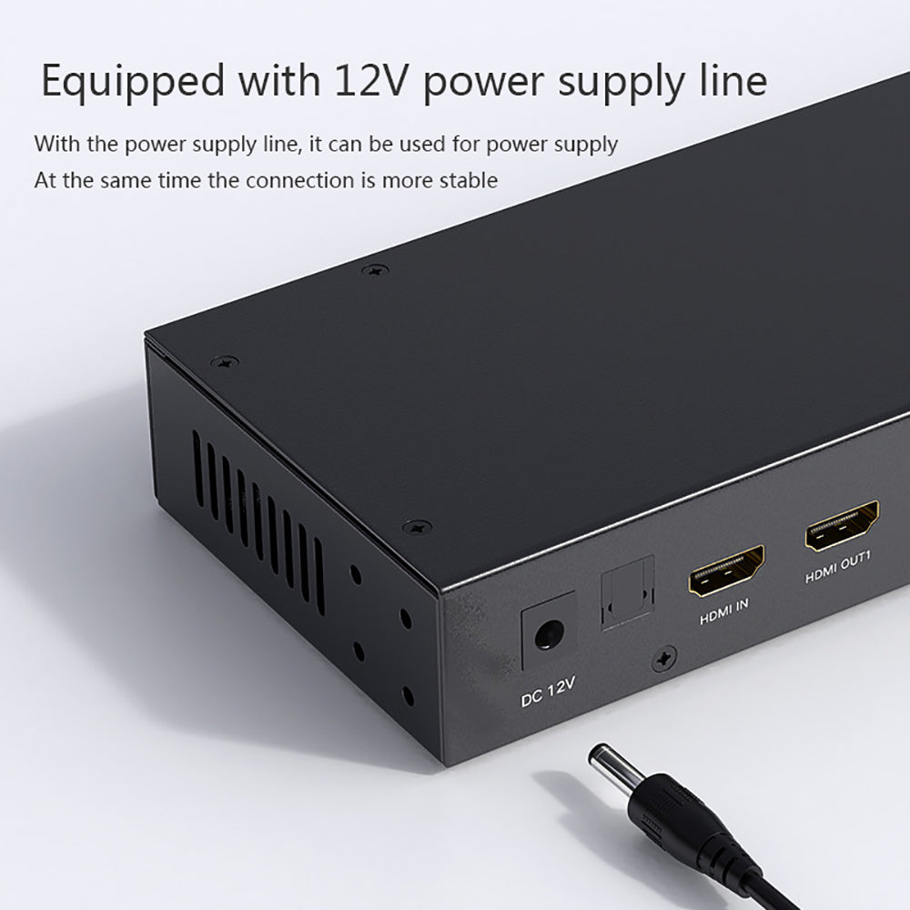 1 in 16 out HDMI-compatibility Splitter 4K/30Hz Resolution 5V Power Supply for Mac Windows PC Laptop
