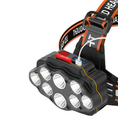 4-Modes 8*XPG LED Headlamp USB Rechargeable Long Shoot Camping Head Light 18650 Fishing Lantern Waterproof Head Torch Flashlight