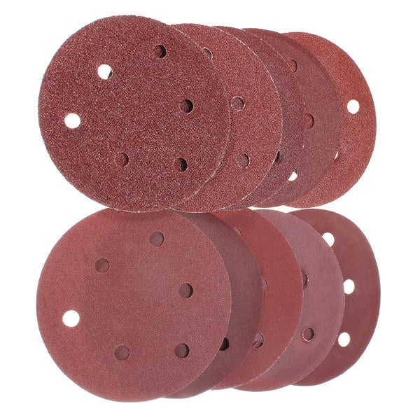 50pcs 125mm Abrasive Sand Discs Sanding Paper 6 Holes Sanding Discs 40-800 Grit Sand Paper