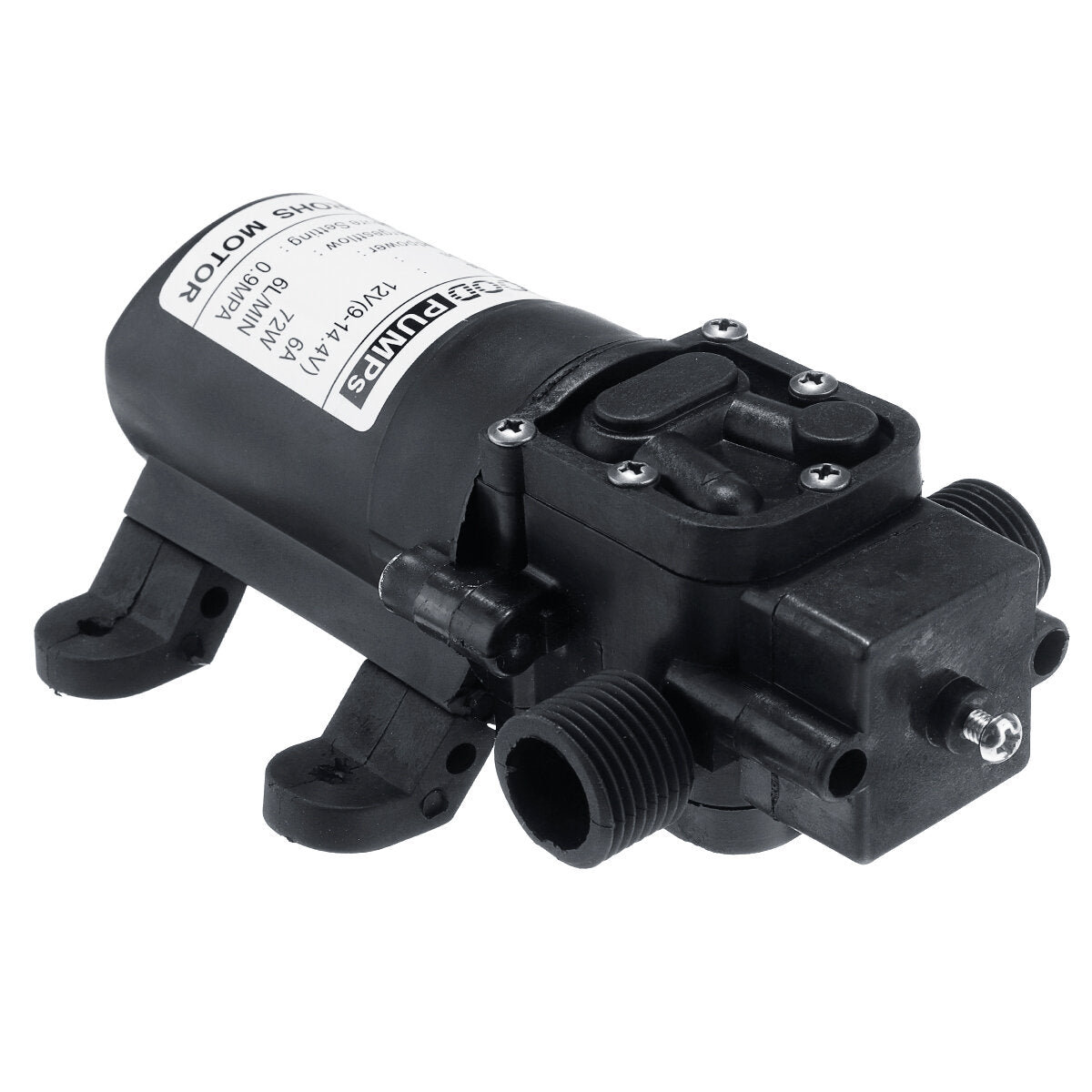 12V 72W Water Diaphragm Pump 6L 20mm High Pressure Automatic Diaphragm Water Pump Self Priming Sprayer Marine Pump