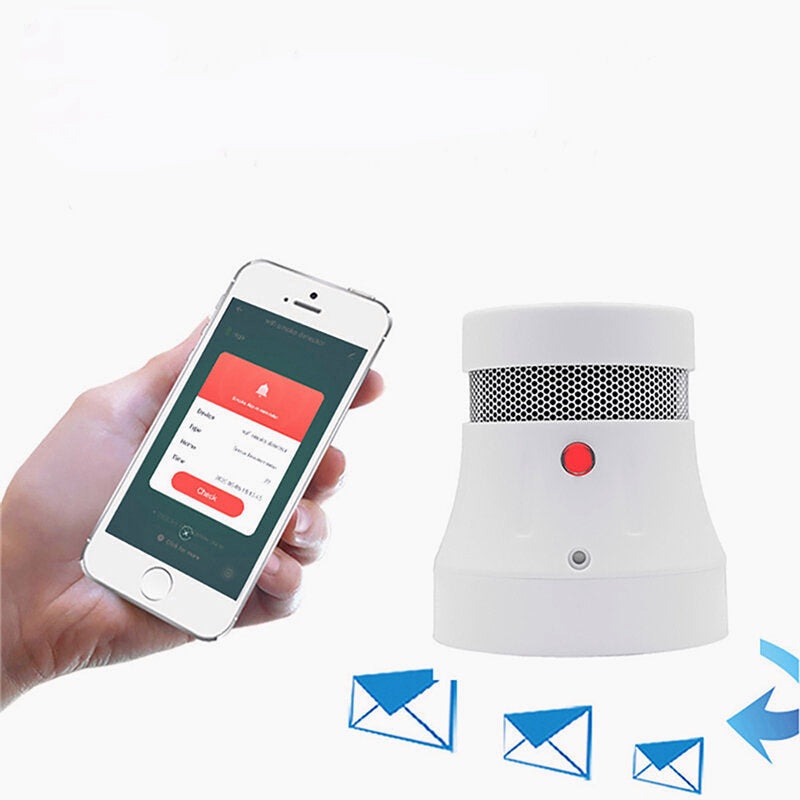 Smart Smoke Detector WiFi Smoke Sensor Networked Smoke Alarm Work with Smart Life Tuya APP