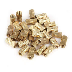 150Pcs M5 Brass Cylinder Knurled Threaded Round Insert Nuts Embedded Nut Assortment Kit