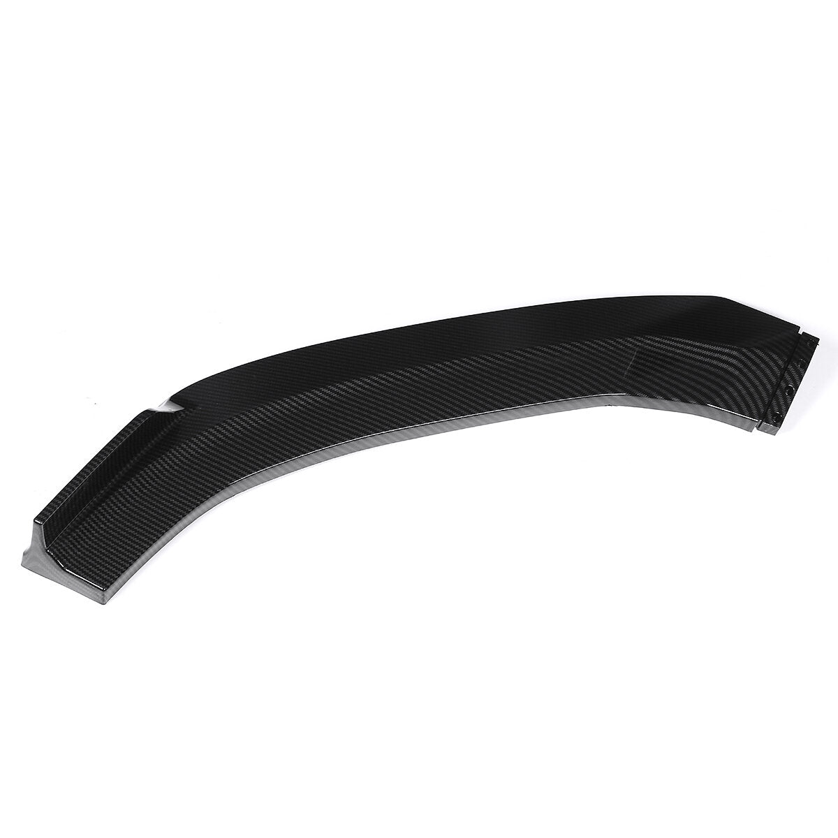 4Pcs Double Layer Carbon Fiber Look Front Bumper Lip Spoiler Cover Trim