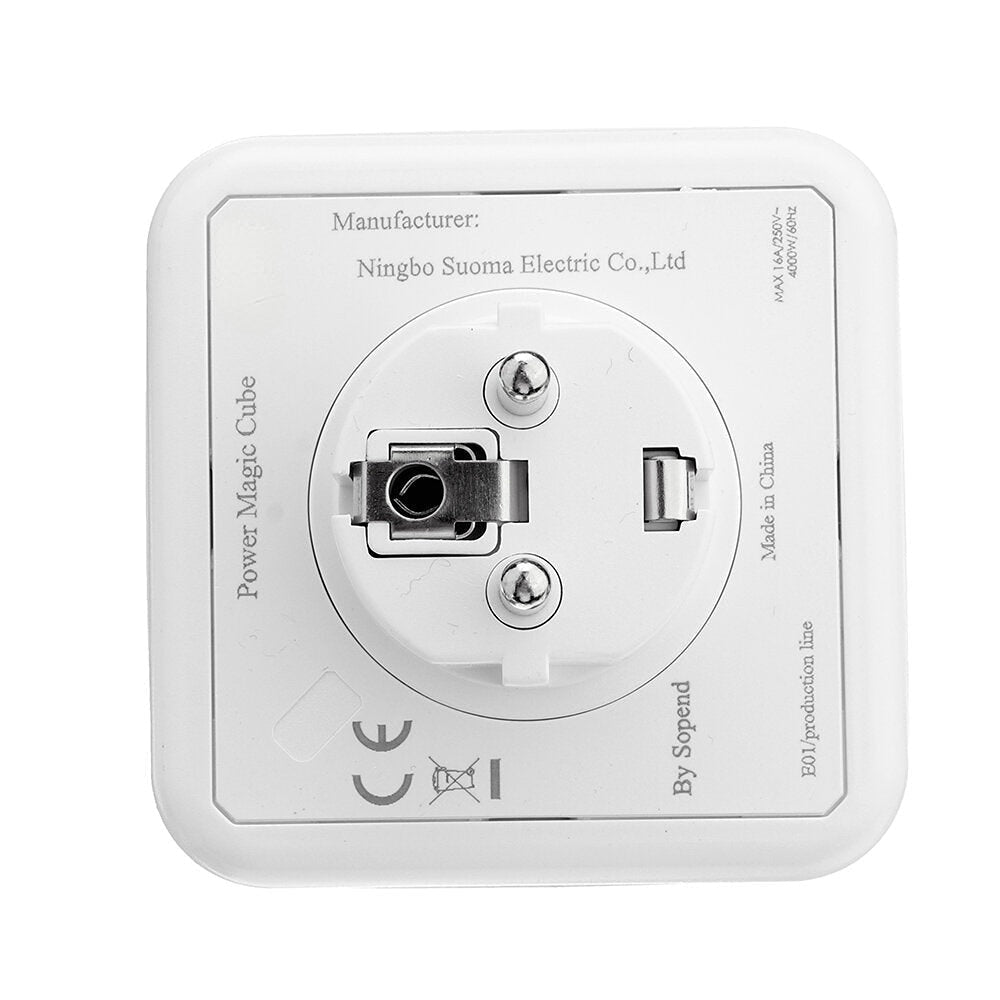 Grey Charging Dock Original PowerCube Socket EU Plug 5 Outlets Adapter 16A 250V 3680W Power Cube