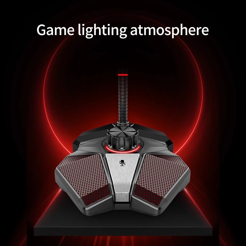 360 Degree Bending Professional Desktop Microphone With Stand for Gaming Singing Conference, Mobile USB