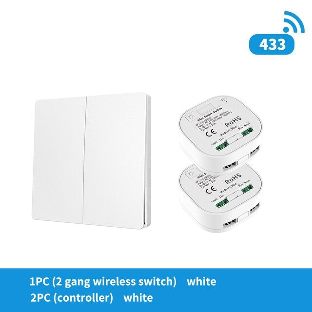 Wifi Remote Control Switch No Battery Self-Powered Waterproof Light Switch AC 85V-240V 60HZ/50HZ 16A RF433Mhz