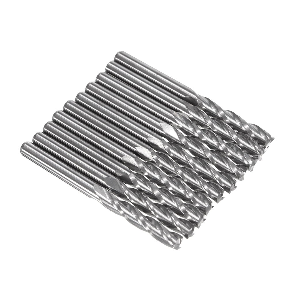 10pcs 3 Flutes Milling Cutter 3.175*17mm Carbide End Mill CNC Cutting Tool
