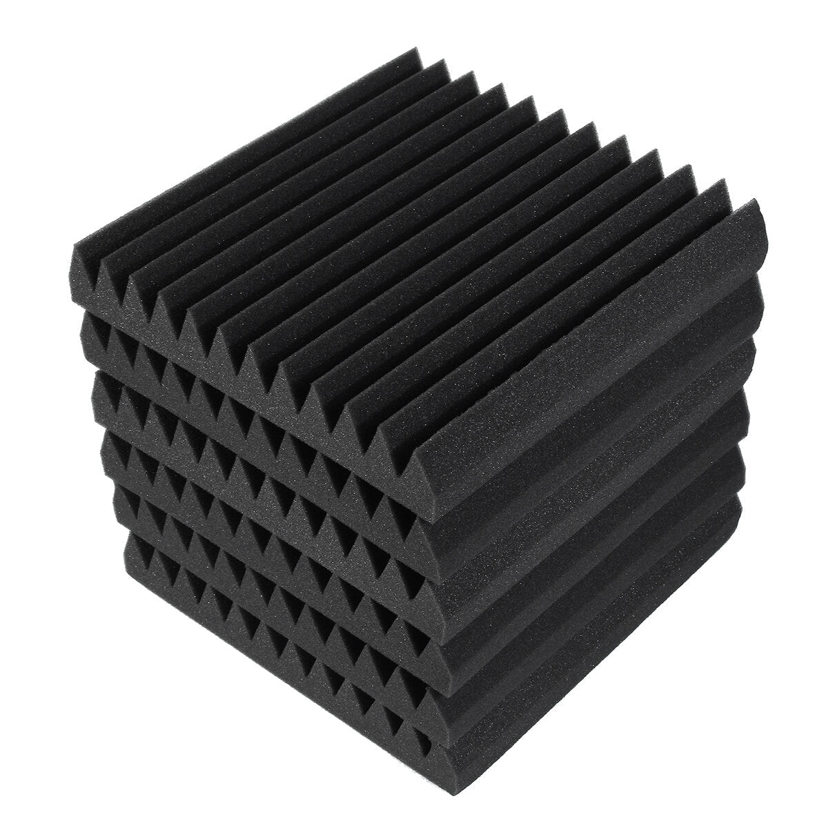 6Pcs Triangular Sound Insulation Cotton KTV Muffler Sponge Foam Pad Wall Absorption