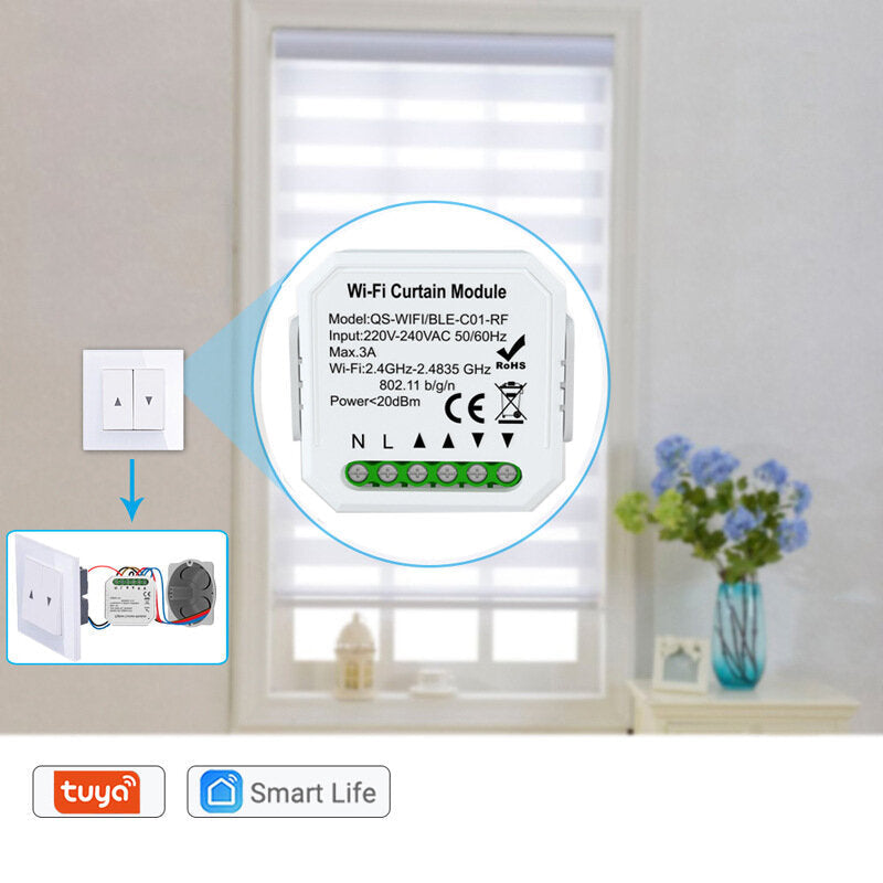 WIFI Curtain On-off Device RF Radio Frequency Voice Control Timing Function Intelligent Switch Module