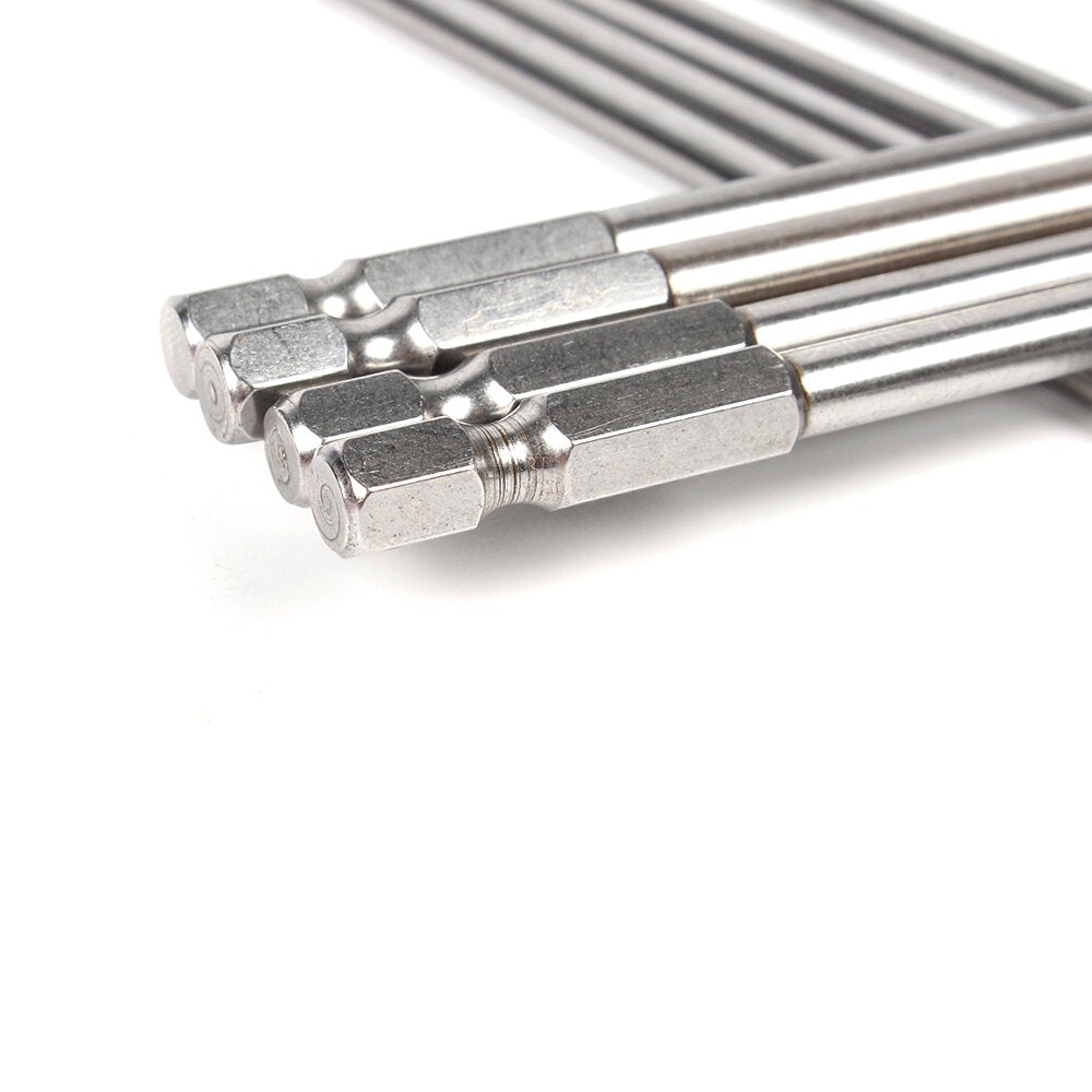 8Pcs 150mm S2 Alloy Steel SL2-SL6 Magnetic Flat Head and Cross Head Screwdriver Bits 1/4 Inch Hex Shank