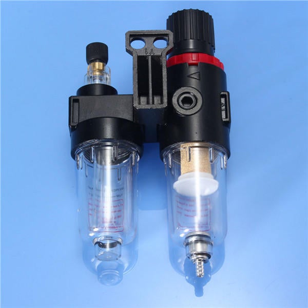 G1/4" In line Air Compressor Filter Regulator Gauge Trap Oil Water