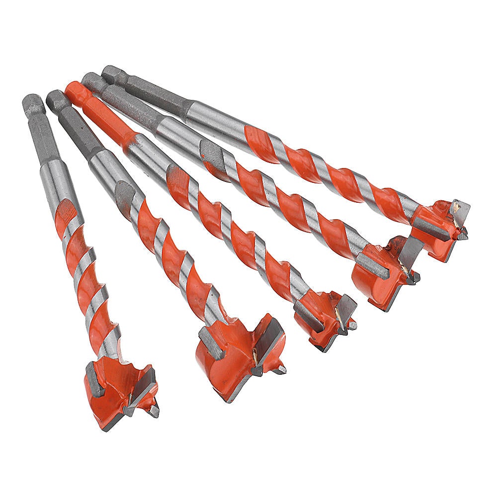 16-25mm Hex Shank Twist Forstner Drill Bit Set Hinge Hole Cutters Woodworking Saw