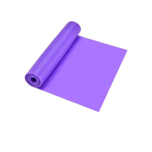 Yoga Pilates Natural Gym Stretch Resistance Exercise Fitness Training Elastic 150cm Rubber Band