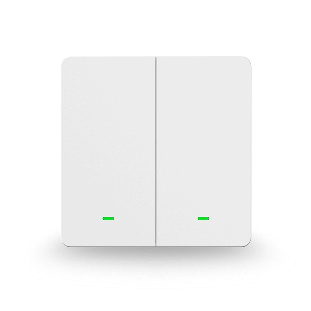 Smart Light Switch WIFI Wall Switch EU TYPE Voice Control 2 Gang 10A 230V 2.4Ghz WIFI Remote Control Smart Switch Works With Alexa And Google Home