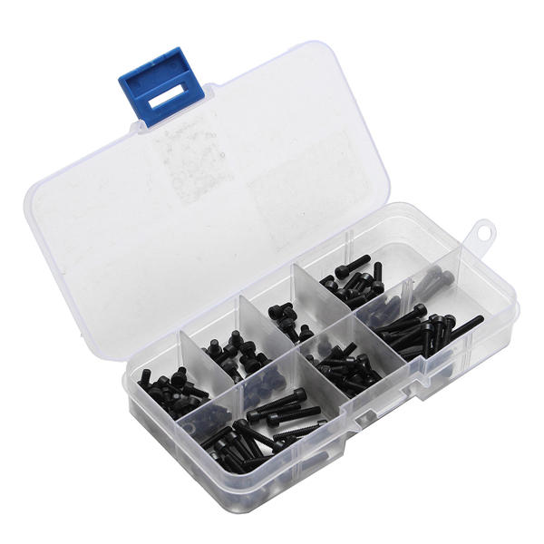M3CH5 M3 Carbon Steel Allen Bolt 5-20mm Hex Socket Cap Screw Metric Assortment Kit 120pcs