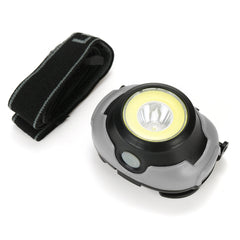 COB+LED Headlight Flashlight 3 Modes 100m Distance EDC Torch Work Lamp Running Cycling Hunting