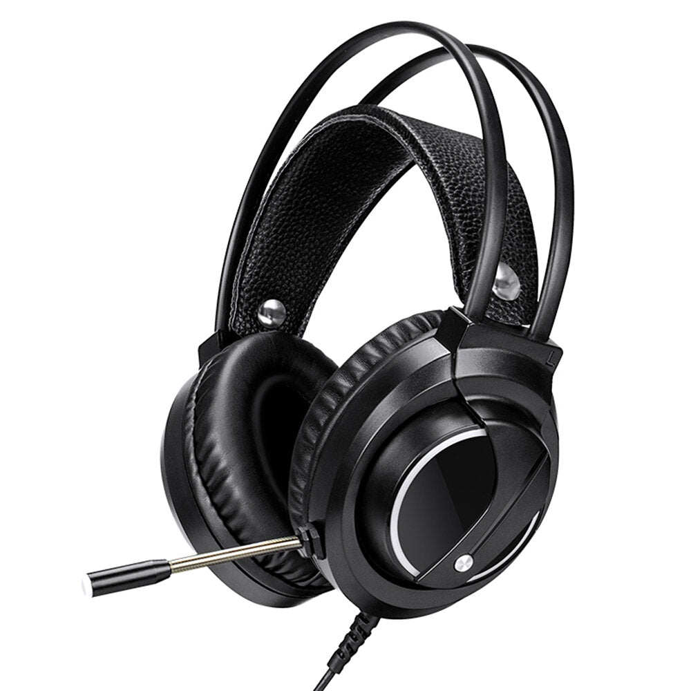 Gaming Headset 50mm Loudspeaker Colorful Breathing Light 360 Sensitive Microphone for PC