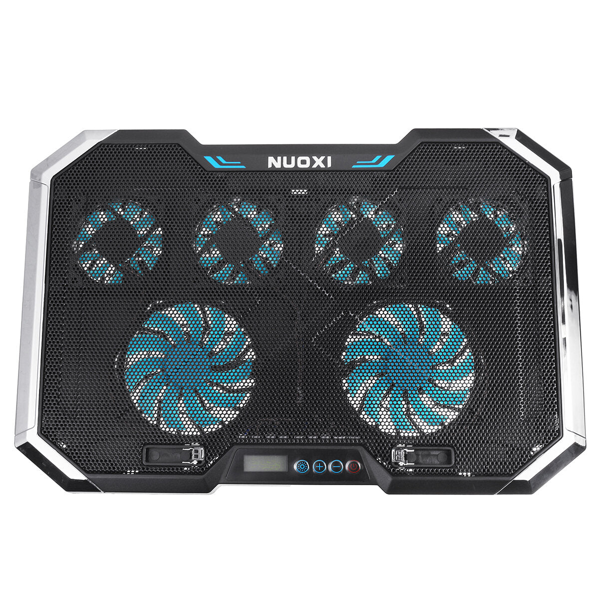 LCD Screen Notebook Cooler 6 Fan 6 Light Key Controlled RGB luminescence Computer Cooling Base Laptop Cooling Pads