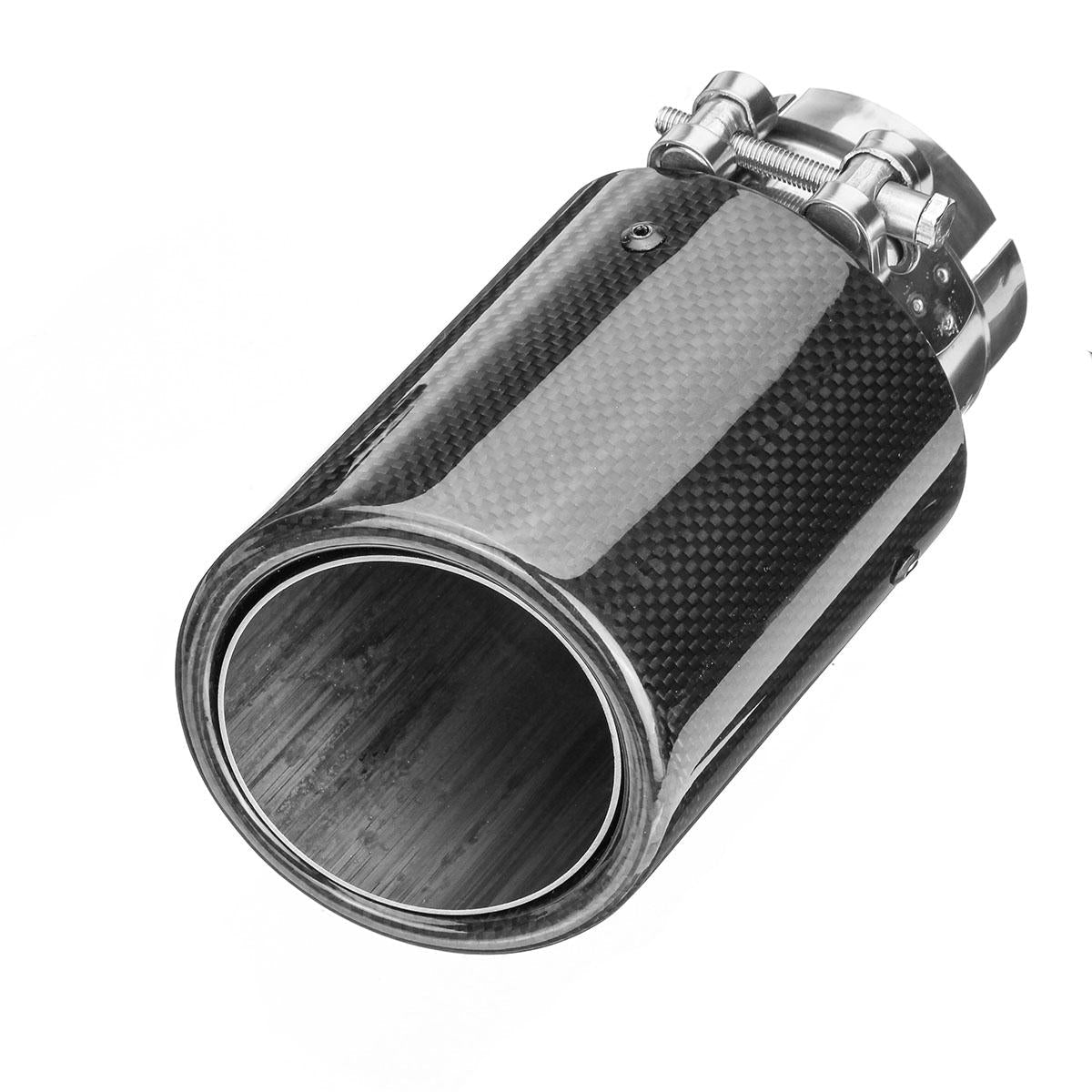 66mm 89mm Carbon Fiber Black Universal Car Exhaust Tips Muffler Pipe Tail End