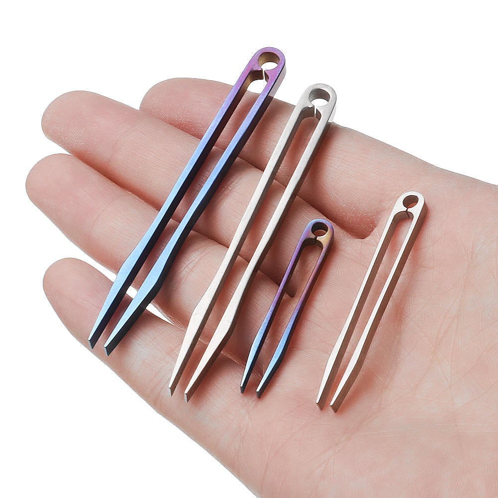 Titanium Alloy Mini Tweezer Portable Emergency CNC Clip Tool