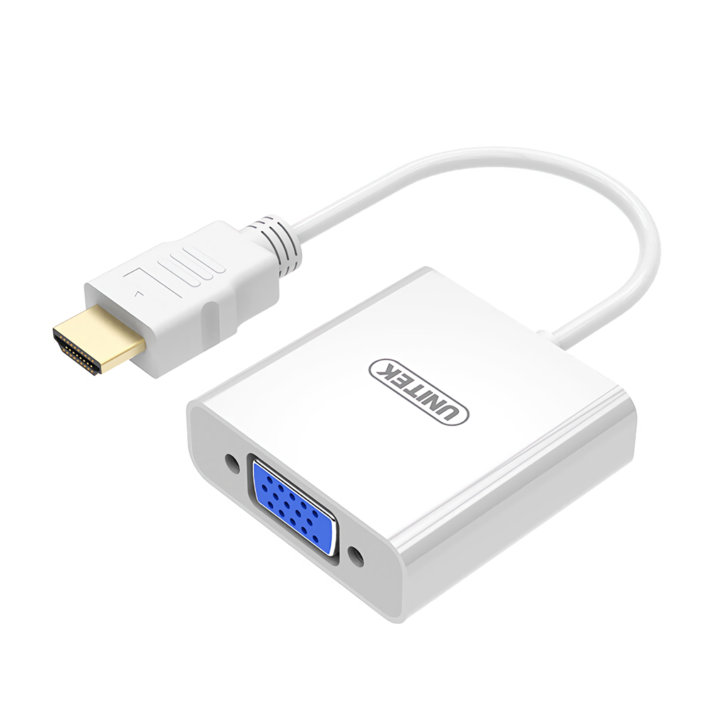 HDMI-compatible to VGA Audio Converter 1920* 1080P Gold-plated Connector with DC 3.5mm audio port