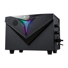 Computer Speaker Wired + Bluetooth Subwoofer BT5.0 4D Surround Sound Colorful Lights 4inch Woofer Unit for PC Laptop Phone