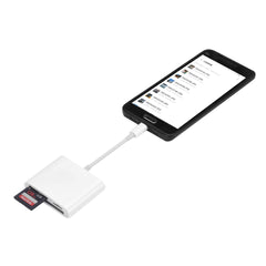 Multifunctional 3-IN-1 USB-C to SD/ TF/ CF Memory Card Reader for iMac/ for iPad/ Macbook