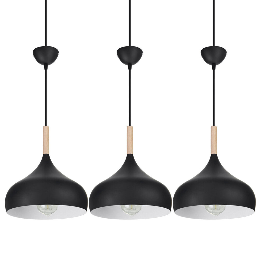 1/3pcs Kitchen Pendant Light Bar Lamp Wood Pendant Lighting Modern Ceiling Light