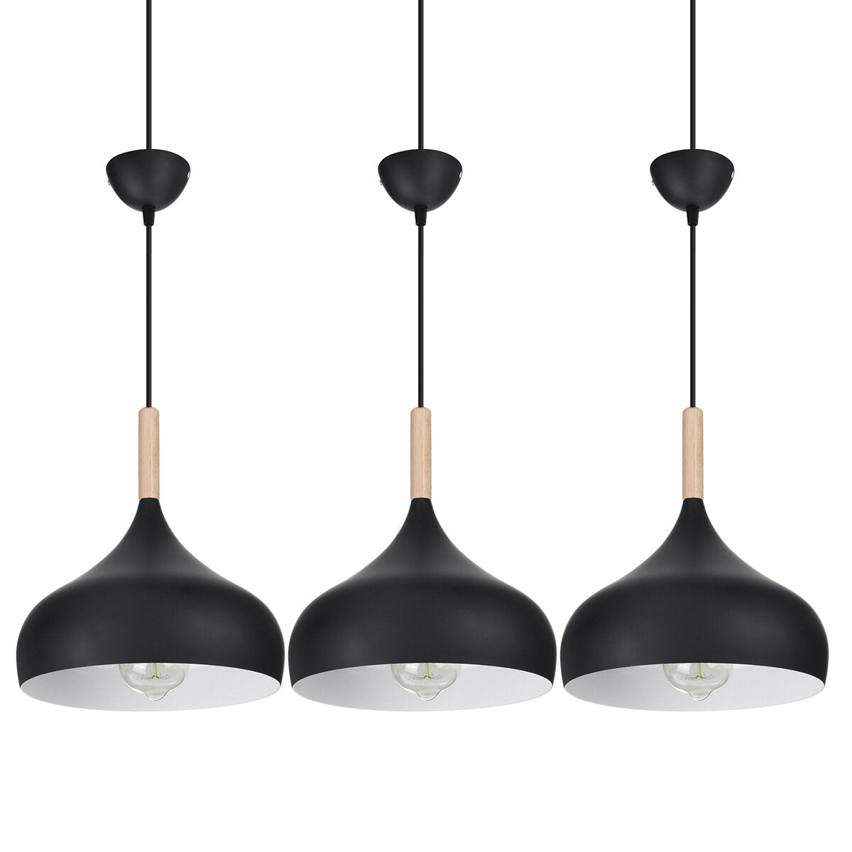1/3pcs Kitchen Pendant Light Bar Lamp Wood Pendant Lighting Modern Ceiling Light