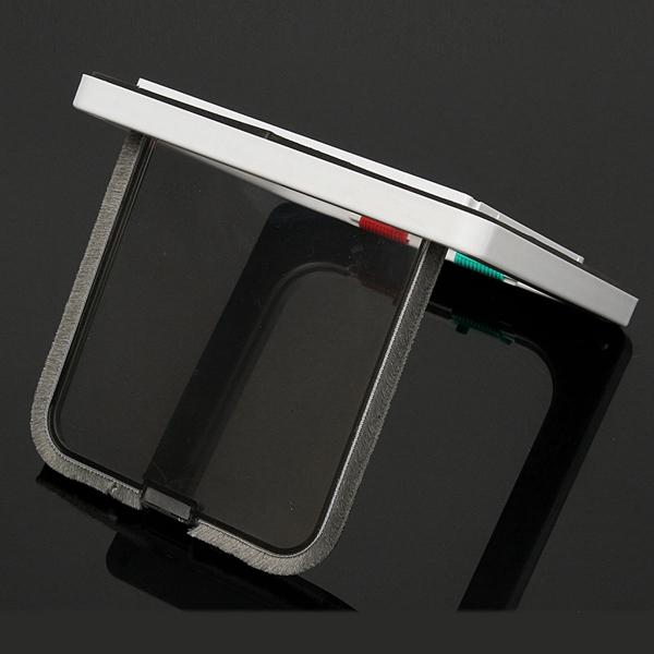 Medium Small White Pet Cat Puppy Dog Supplies Lock Frame Safe Security Flap Door Gate Pet Supplies