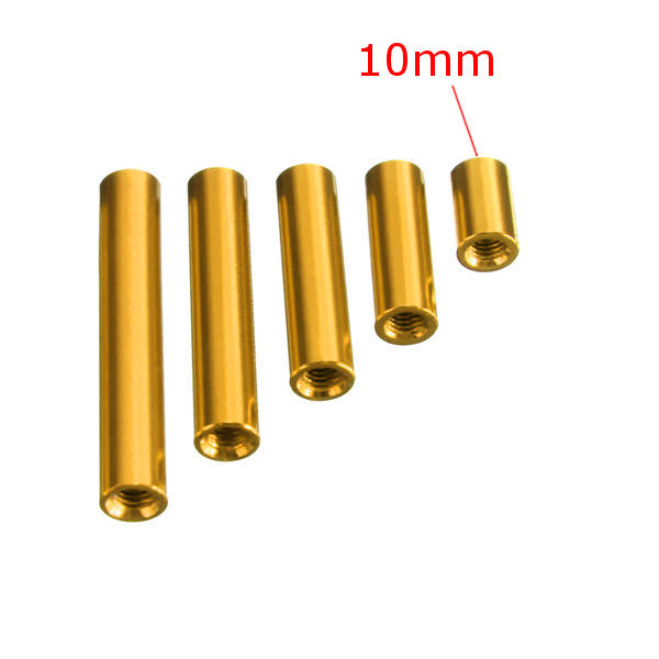 M3 Aluminum Alloy Standoff Studs 10-35mm Gold Round PCB Board Spacers Standoffs 10pcs