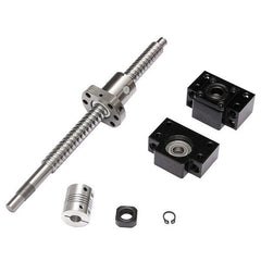 Ball Screw Length 250mm with 1 Set BK/BF12 Supports and 6.35mm x 10mm Coupler for CNC