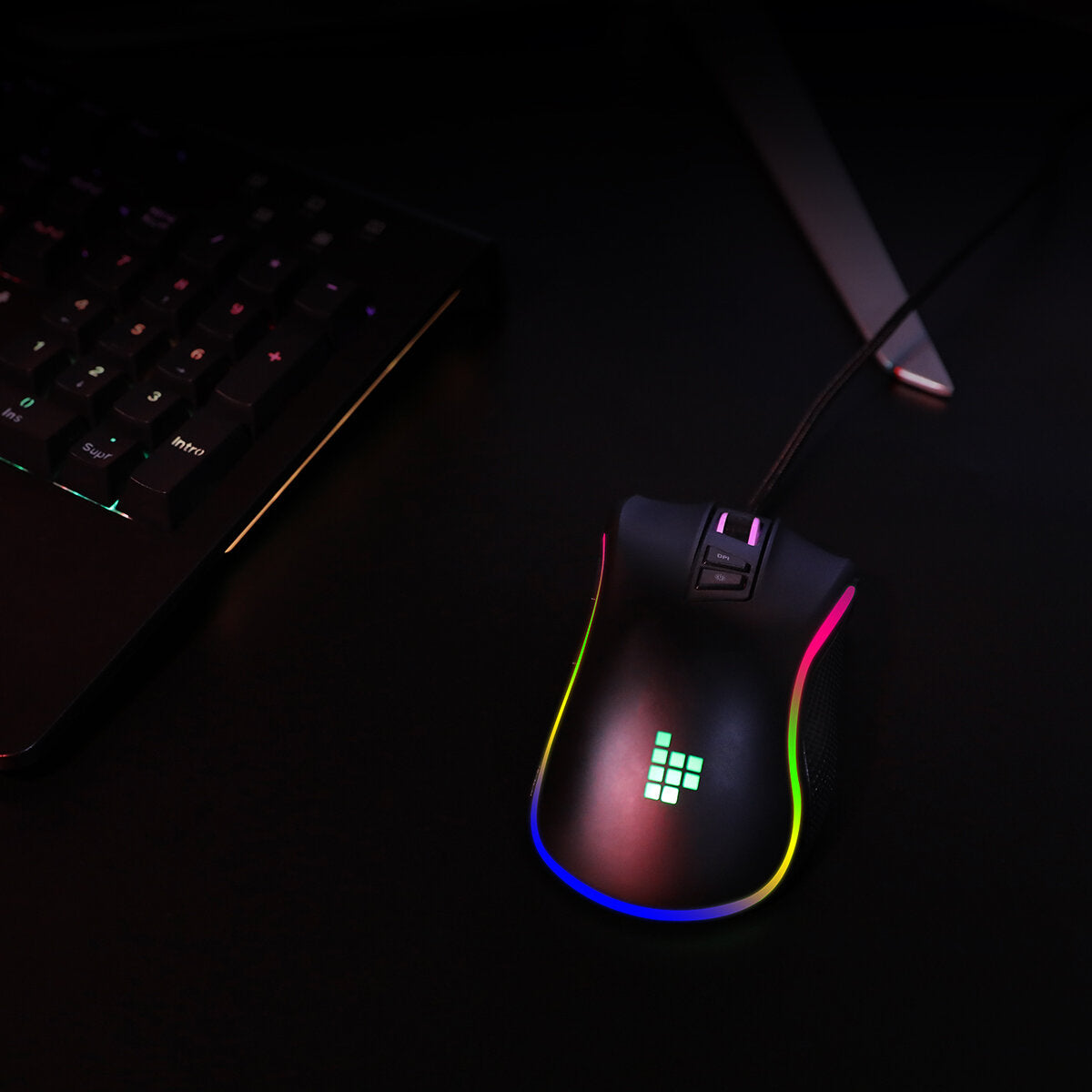 Wired RGB Gaming Mouse USB Wired 7200DPI 9 Programmable Buttons Mouse for Computer PC Laptop