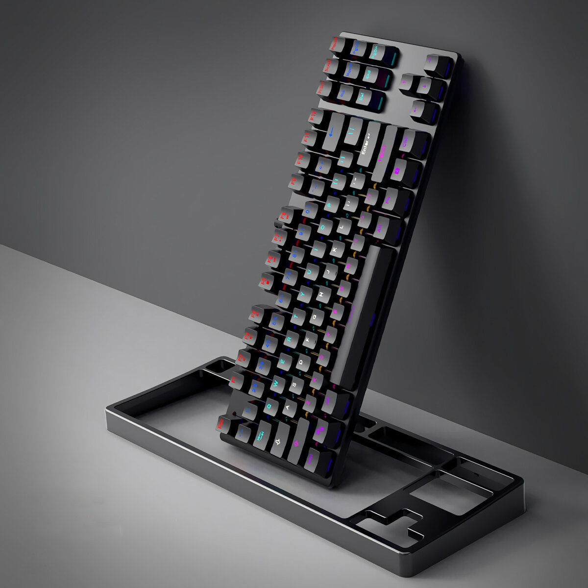 ABS Keycaps Mehcanical Keyboard 87 Keys RGB TKL Gaming Keyboard Removable Upper Cover For Office