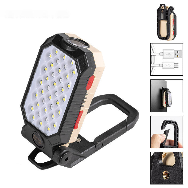 LEDs Ultra Bright Foldable Camping Lamp Super Bright Portable Survival Lanterns With Magnet Bracket Outdoor Waterproof Emergency Work Light
