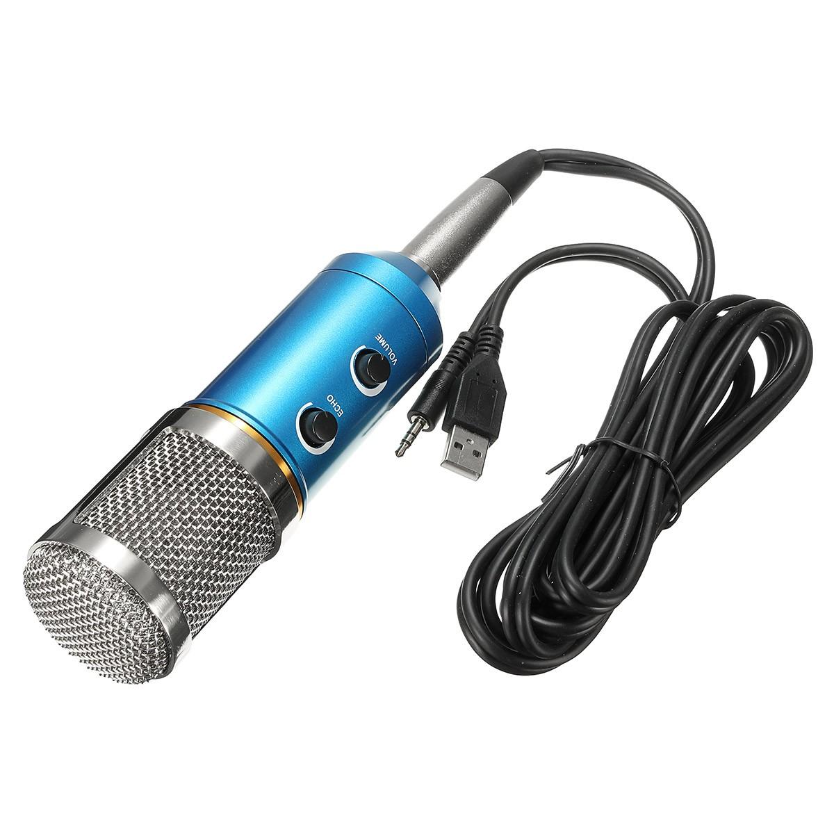 Audio USB Condenser Microphone Sound Recording Vocal Mic Stand Mount