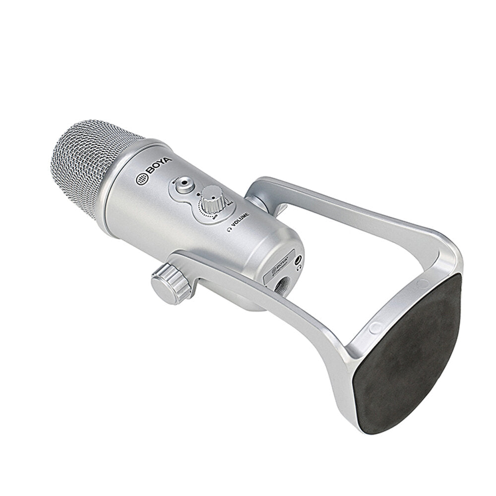 USB Microphone Stereo Condenser Mic for iPhone Android Smartphone Windows Computer Laptop PC Live Broadcast Interview