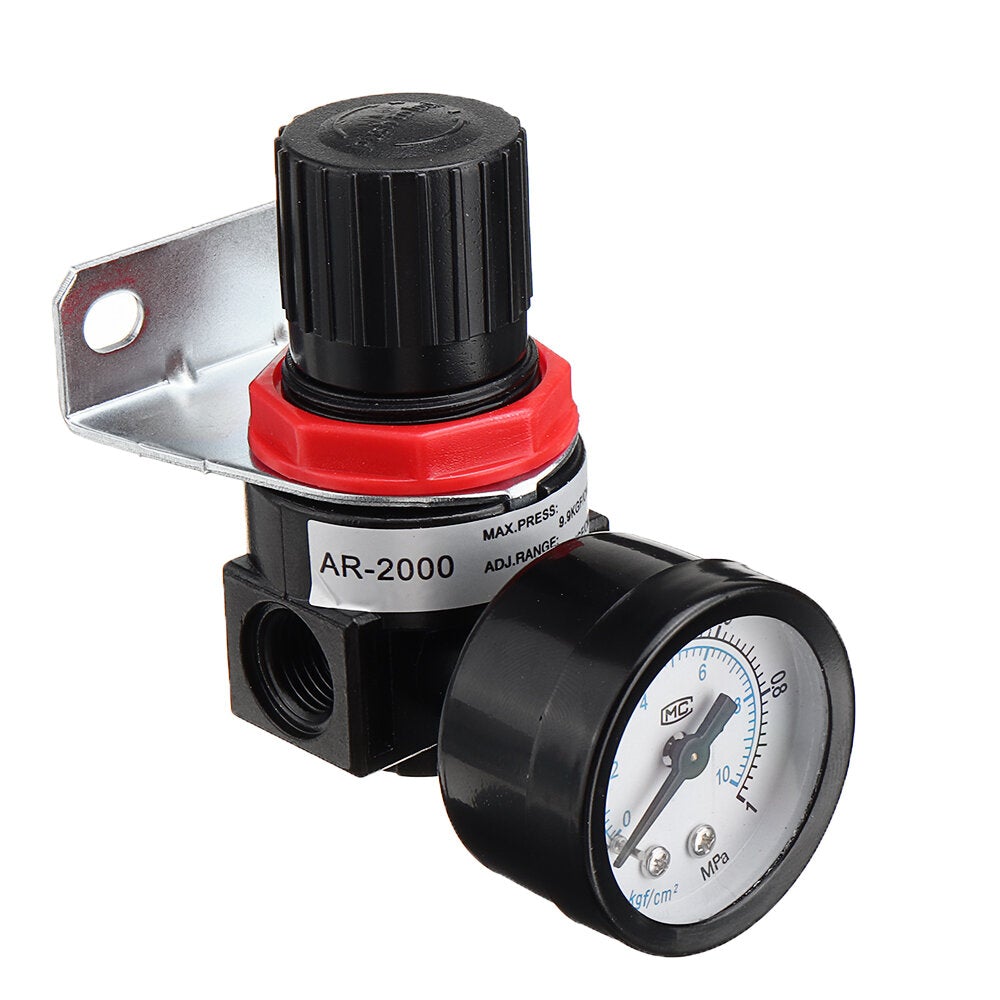 Air Pressure Regulator Pneumatic Pressure Regulator Valve G1/4 Port for Compressed Air System