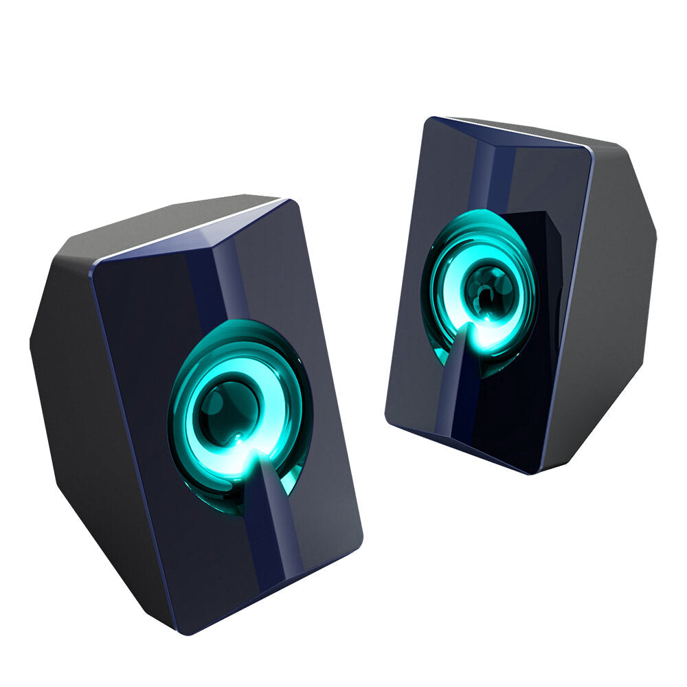 Colorful Luminous Speaker 4D Surround Sound Wired Computer Speaker Gaming Loudspeaker for Computers / Smart Phones / Tablets