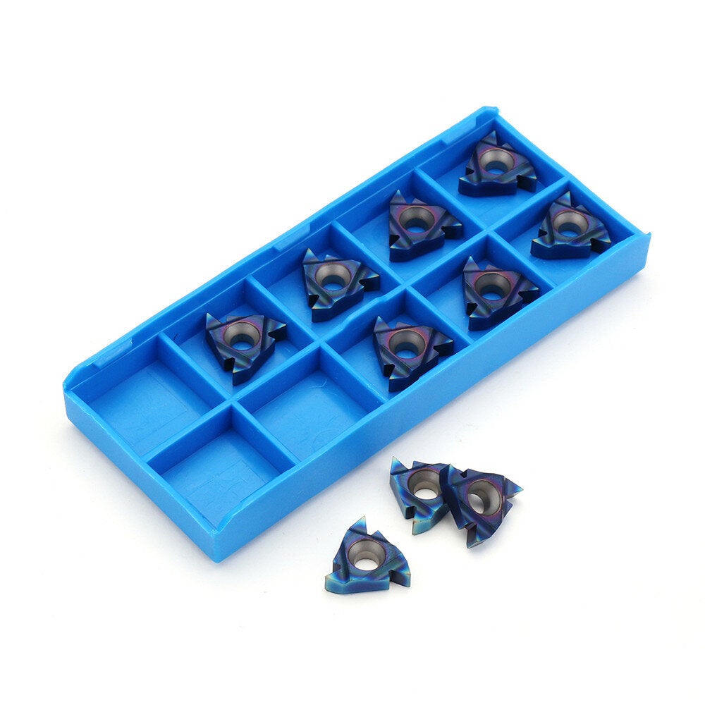 10pcs HRC45 Blue Nano 16ER AG60 Carbide Insert External Threading