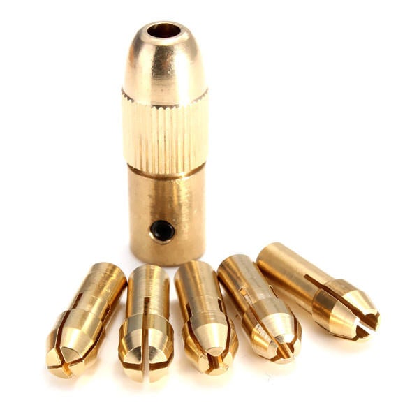 8pcs 0.5-3mm Small Electric Drill Bit Collet Micro Twist Drill Chuck Set with Allen wrench