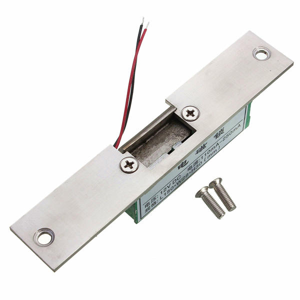 Door Electric Strike Lock Fail Safe NO Narrow-type Electronic Control 12V DC